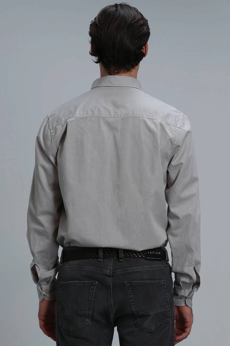 Real Erkek Basic Gömlek Comfort Fit Bej - 6