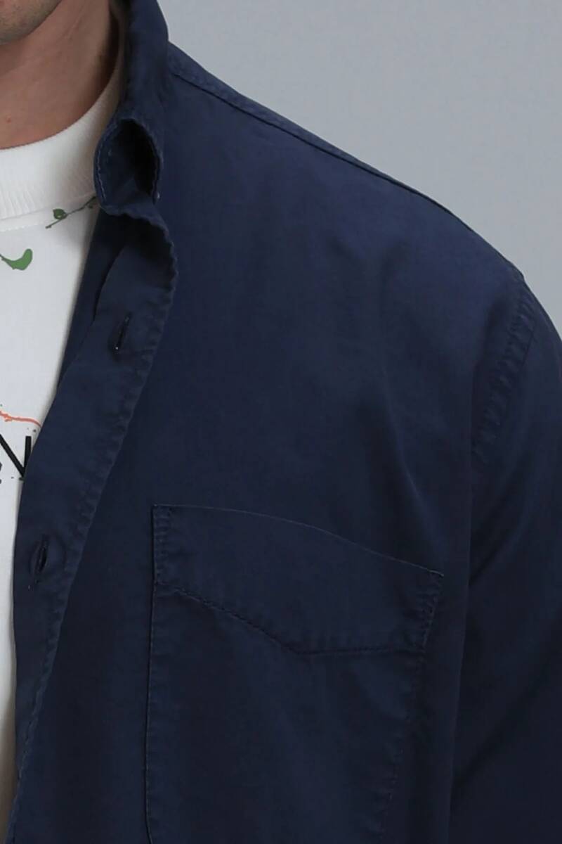 Real Erkek Basic Gömlek Comfort Fit Lacivert - 3