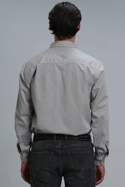 Real Men's Basic Shirt Comfort Fit Beige - 6