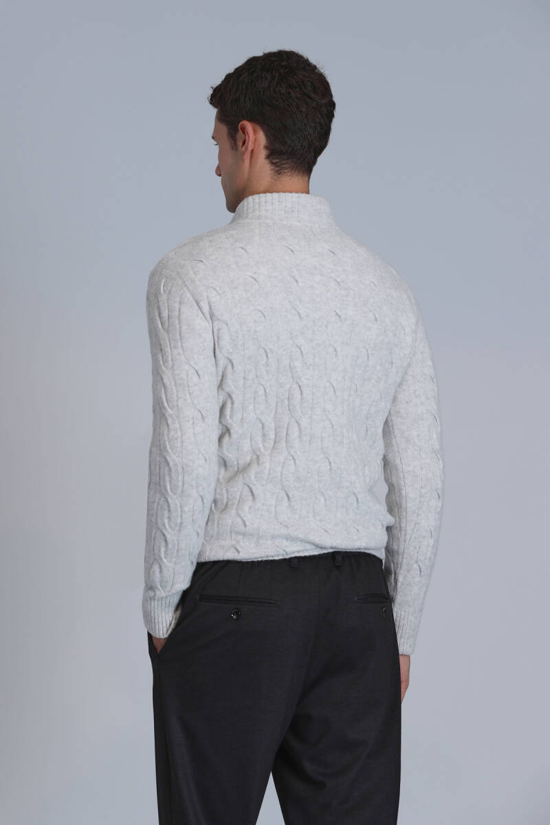 Ricco Erkek Kazak Açık Gri - 6