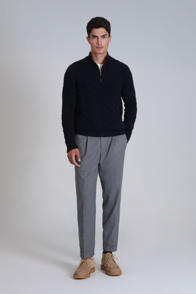 Ricco Men's Sweater Navy Blue - LUFIAN (1)