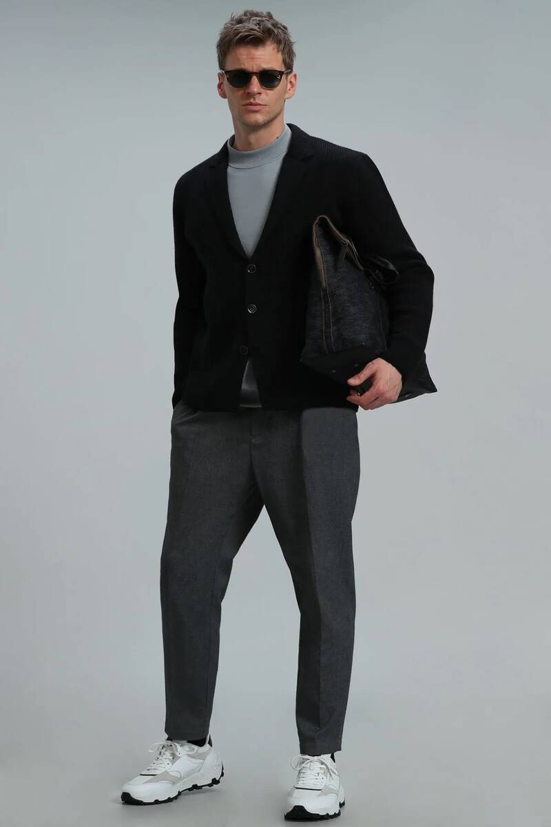 Rich Men's Cardigan Navy Blue - 4