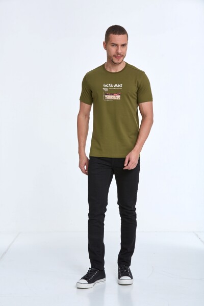 Rico Printed Men's T-Shirt Khaki - 3