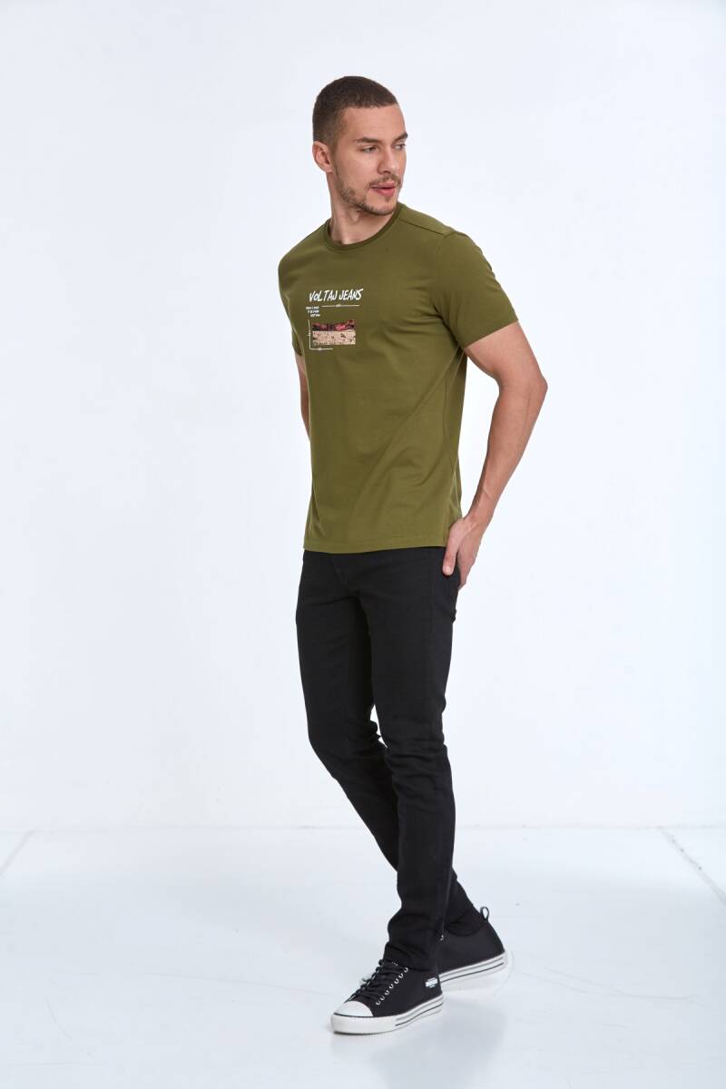 Rico Printed Men's T-Shirt Khaki - 5