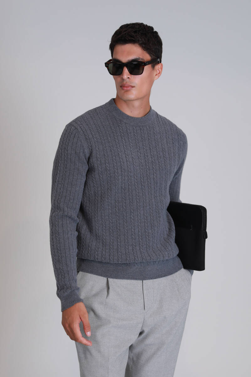 Right Men's Sweater Gray - 5