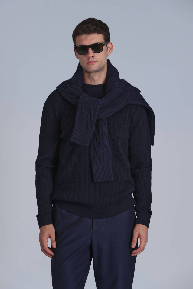 Right Men's Sweater Navy Blue - 3