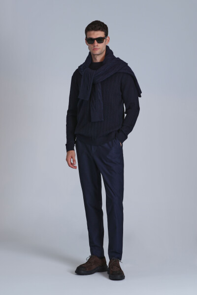 Right Men's Sweater Navy Blue - 4