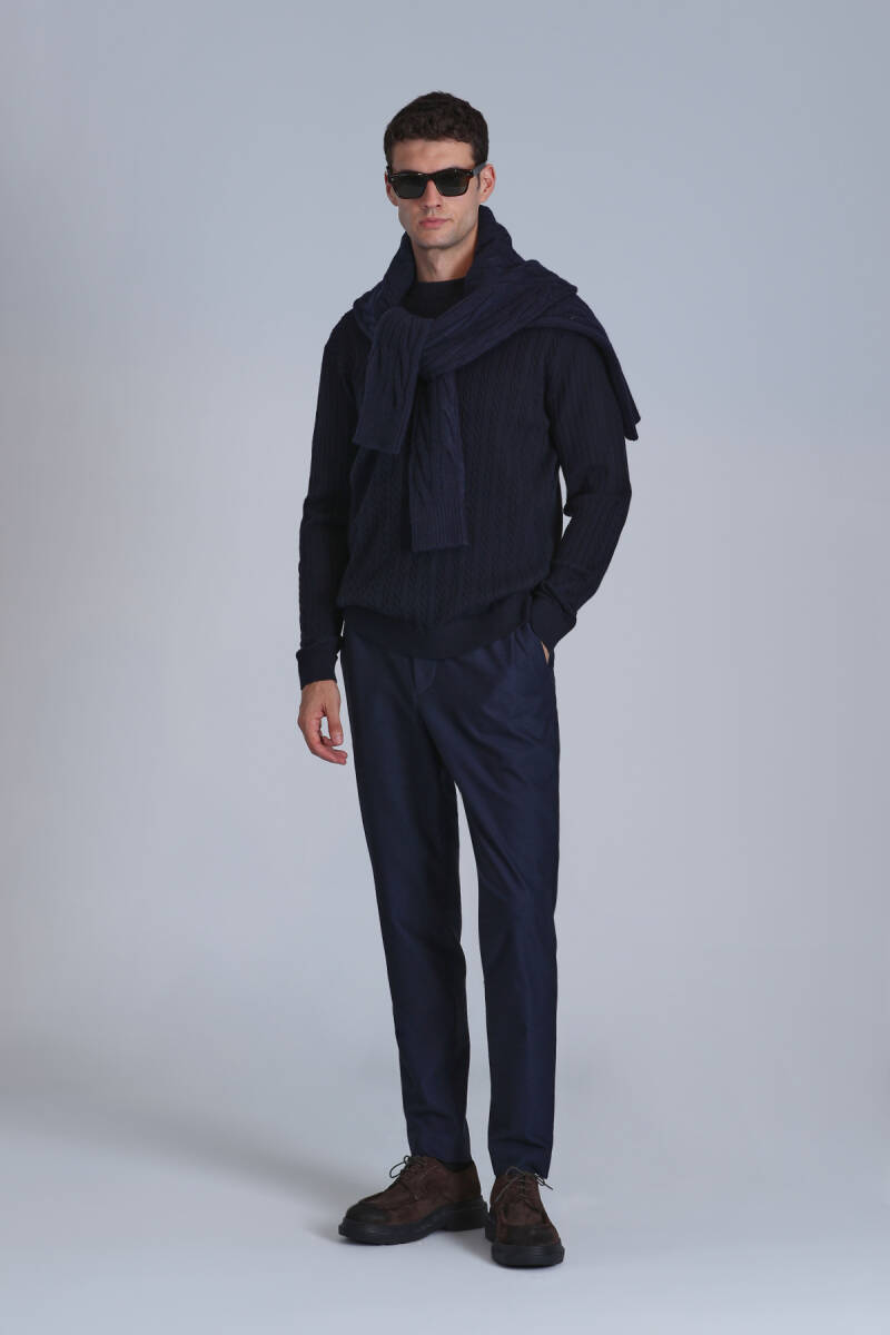 Right Men's Sweater Navy Blue - 4