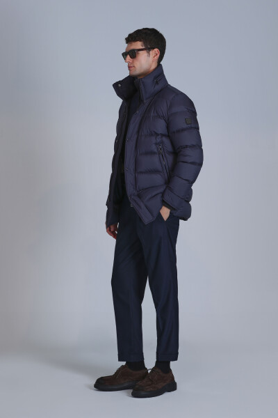 Rild Goose Down Men's Coat Navy Blue - LUFIAN (1)