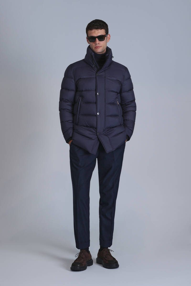 Rild Kaz Tüyü Erkek Mont Lacivert - 4