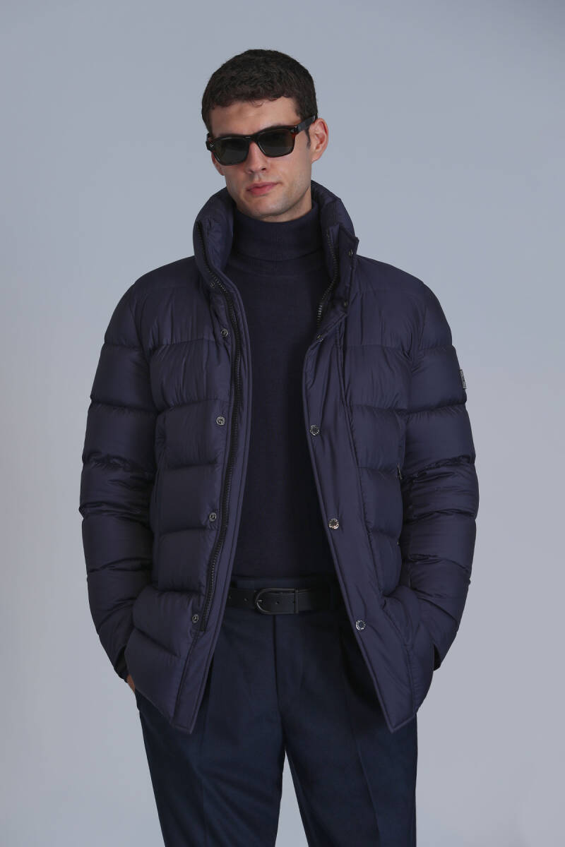 Rild Kaz Tüyü Erkek Mont Lacivert - 5