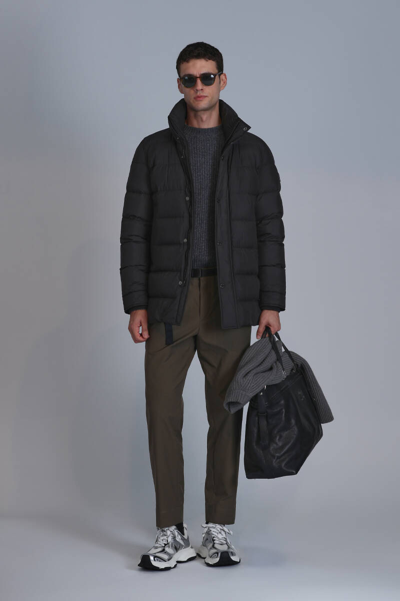 Rild Kaz Tüyü Erkek Mont Siyah - 4