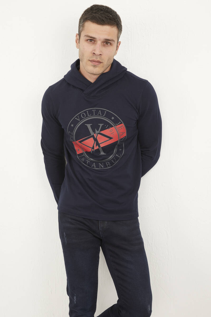Rio Kapüşonlu Erkek Sweatshirt Lacivert - 2