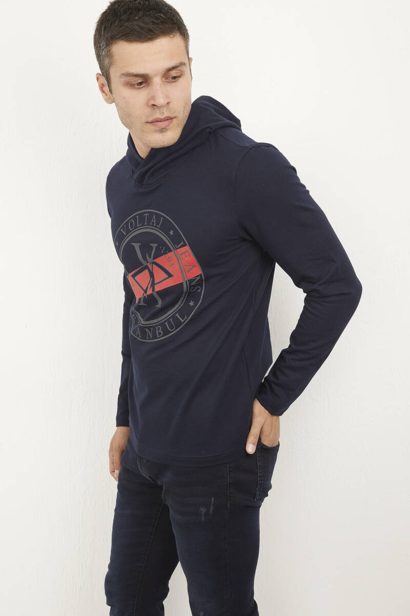 Rio Kapüşonlu Erkek Sweatshirt Lacivert - 3