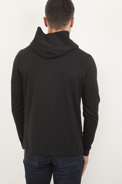 Rio Kapüşonlu Erkek Sweatshirt Siyah - 4
