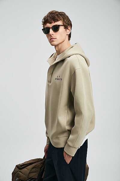 Road Erkek Sweatshirt Açık Bej - 3