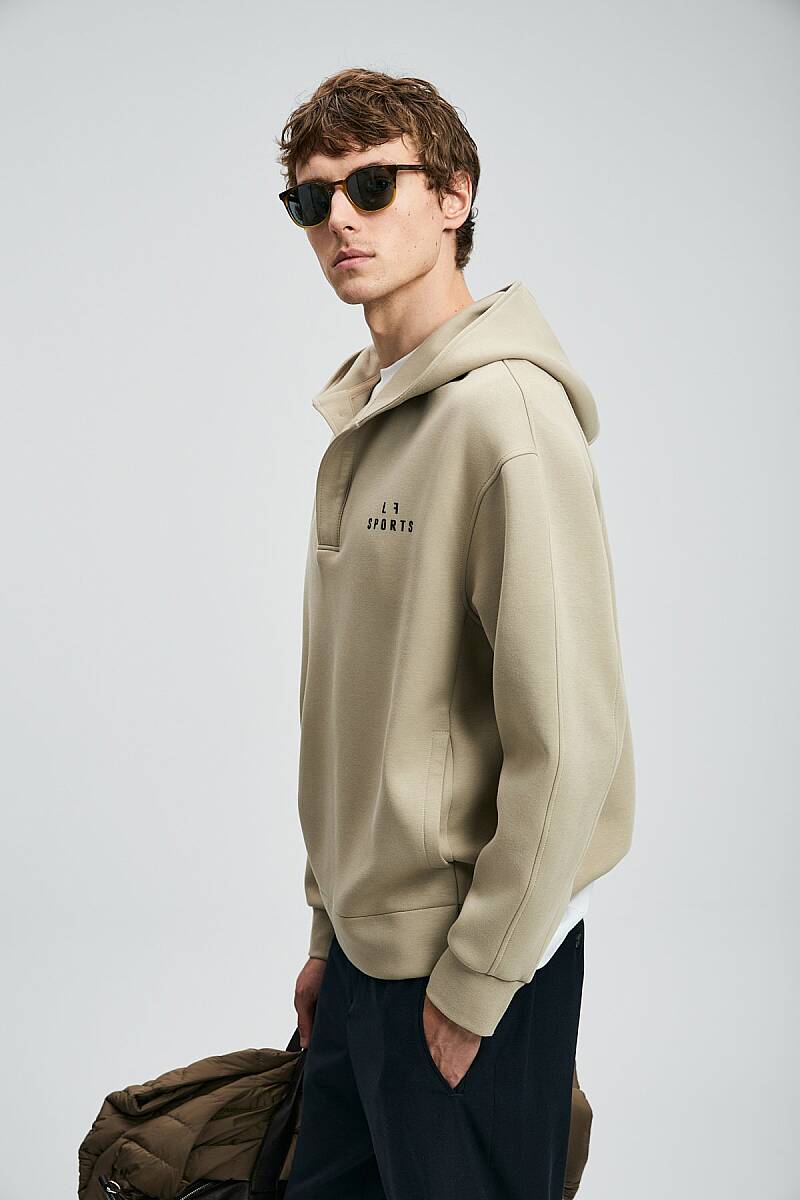 Road Erkek Sweatshirt Açık Bej - 3