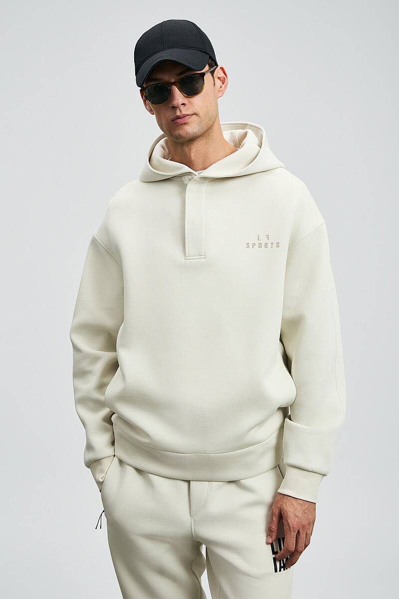 Road Erkek Sweatshirt Kırık Beyaz - 1