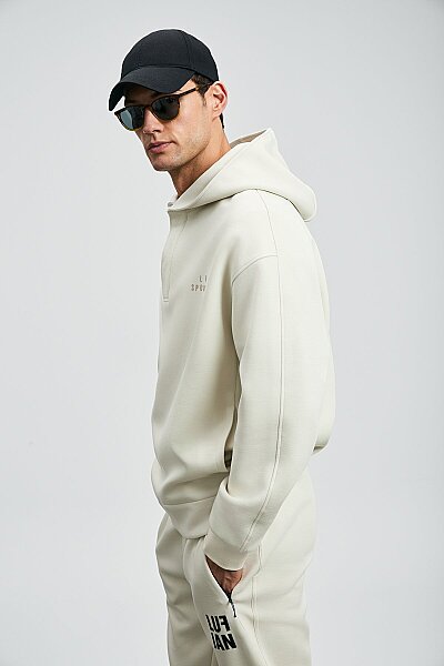 Road Erkek Sweatshirt Kırık Beyaz - 4