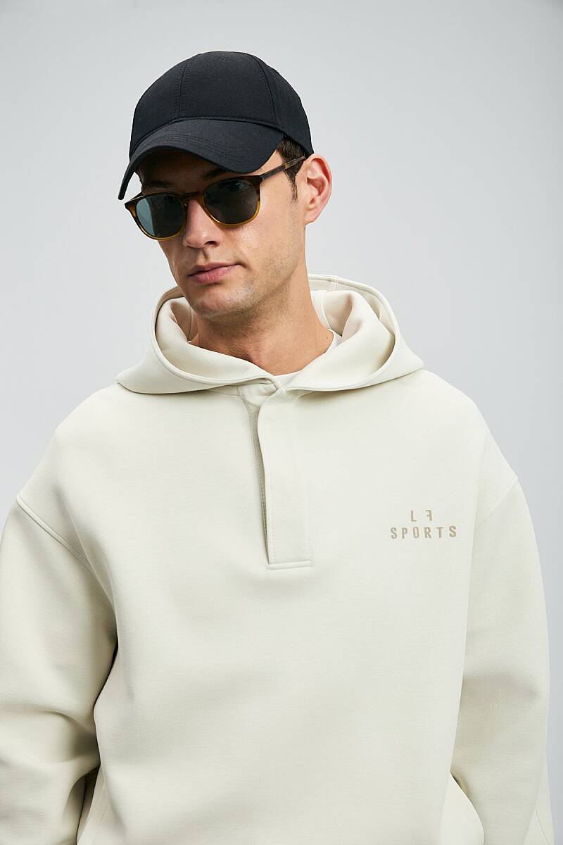 Road Erkek Sweatshirt Kırık Beyaz - 5