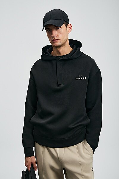 Road Erkek Sweatshirt Siyah - LUFIAN
