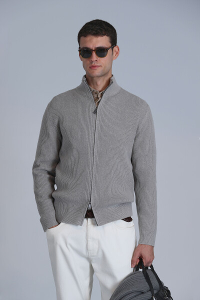 Road Men's Cardigan Mink - LUFIAN (1)