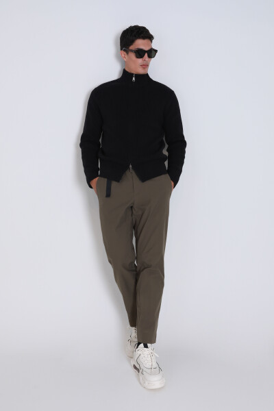 Road Men's Cardigan Black - LUFIAN (1)