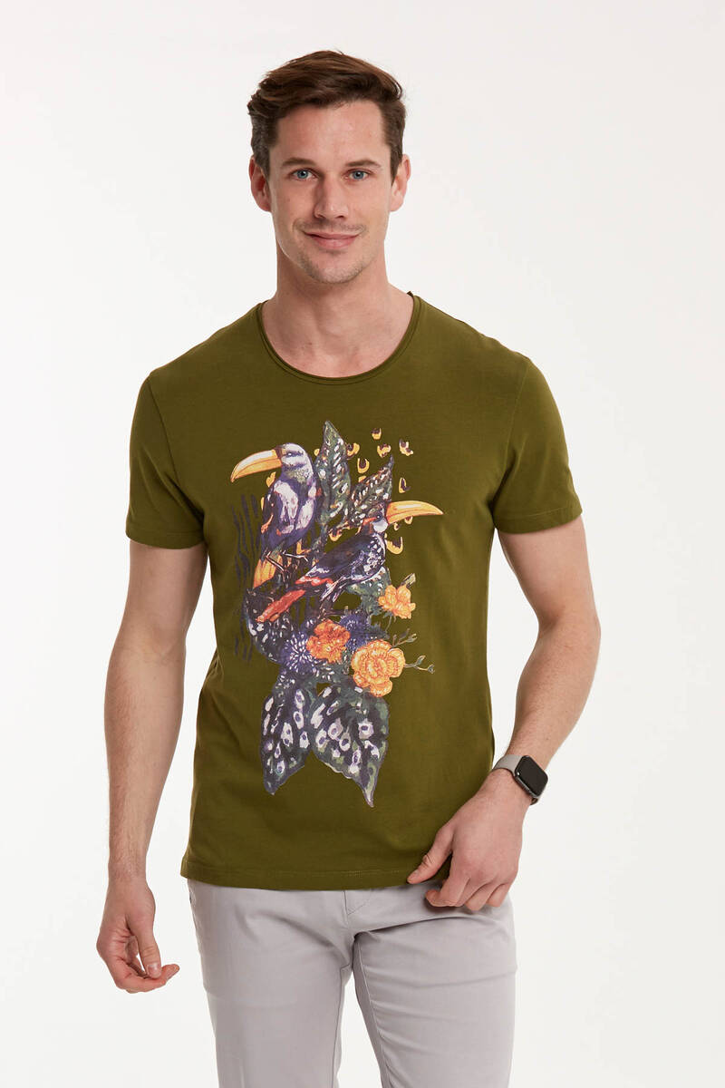 Roam Men's T-Shirt Khaki - 1