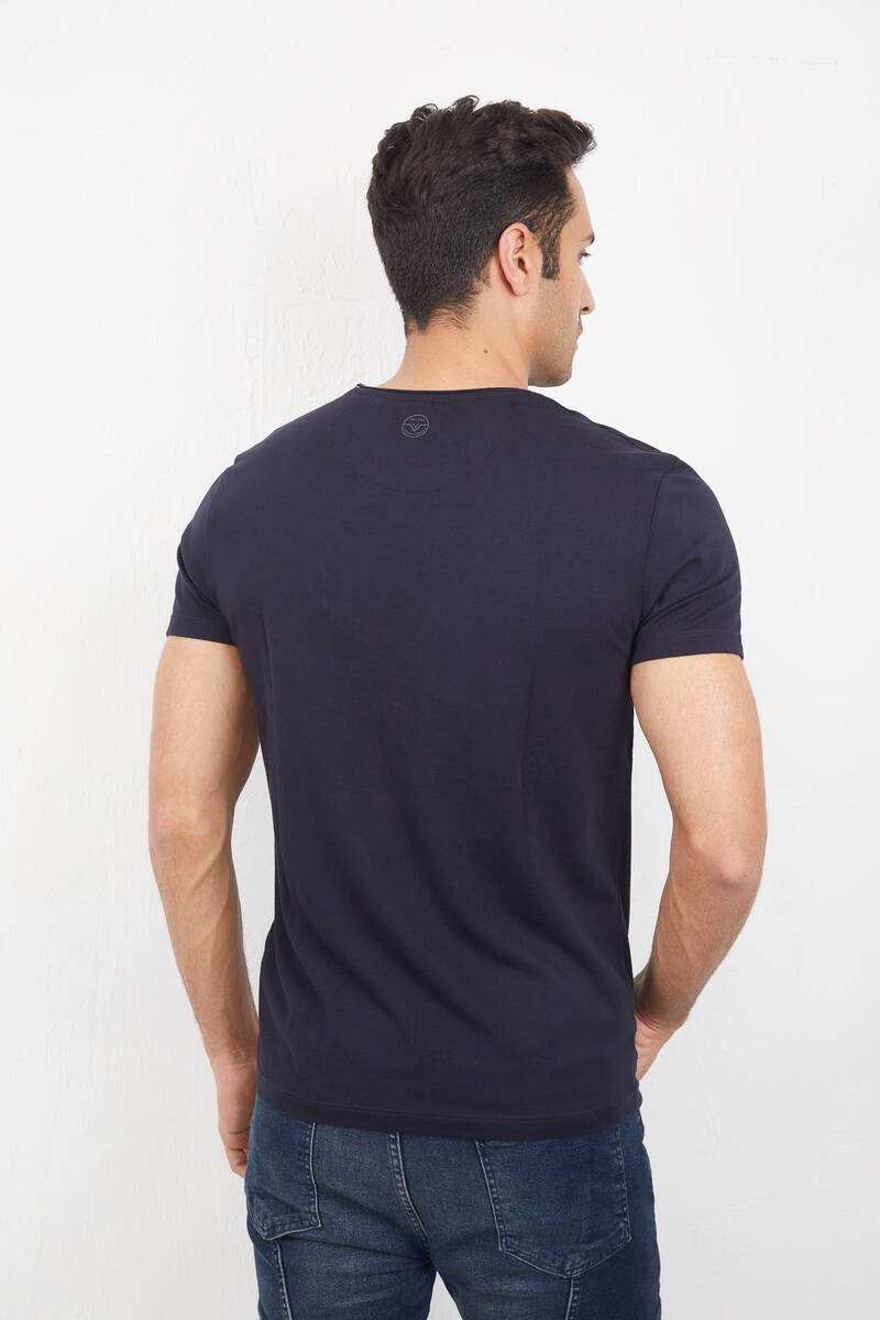 Roam Men's T-Shirt Navy Blue - 4
