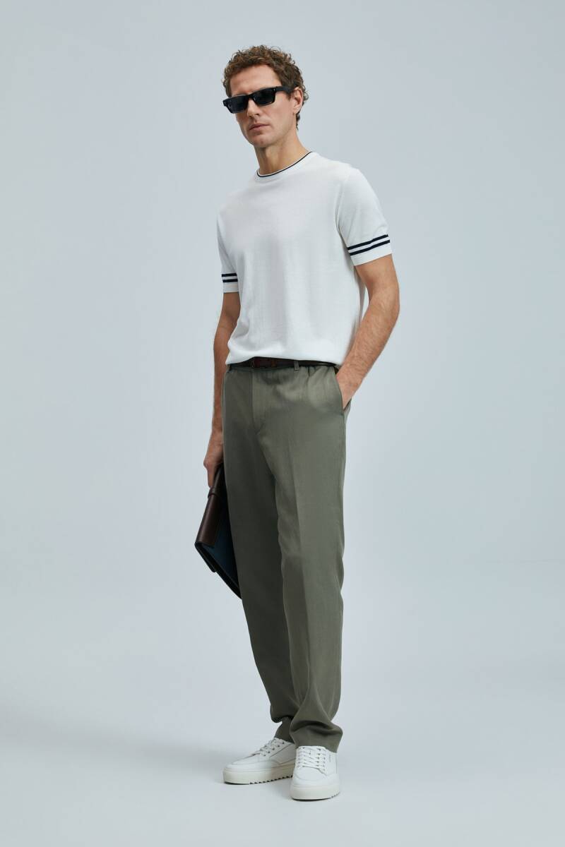 Robert Erkek İpek Karışımlı Kazak Kırık Beyaz - 3