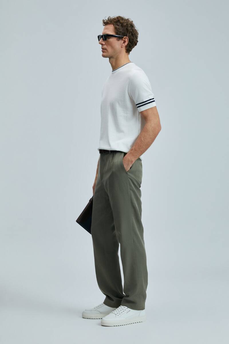 Robert Erkek İpek Karışımlı Kazak Kırık Beyaz - 5