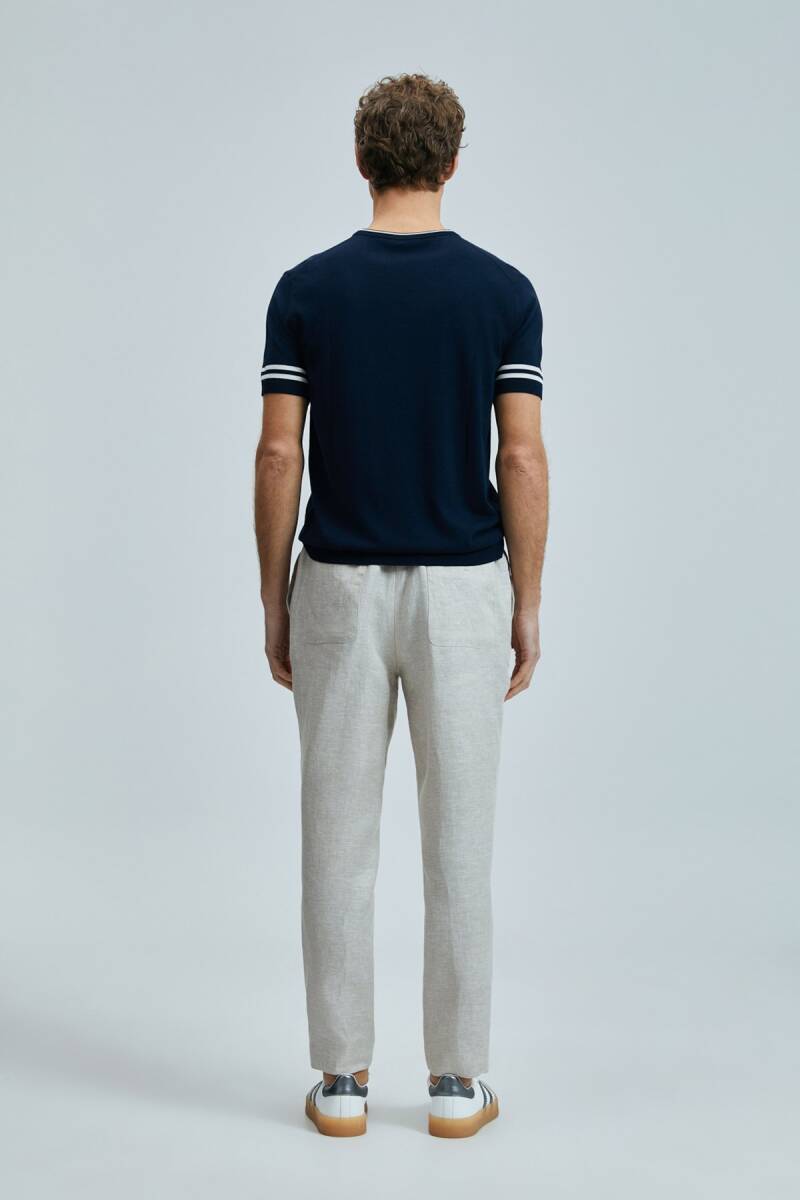 Robert Erkek İpek Karışımlı Kazak Lacivert - 6