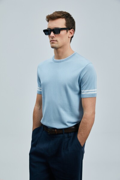 Robert Erkek İpek Karışımlı Kazak Mavi - 4