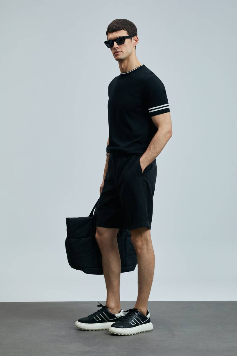 Robert Erkek İpek Karışımlı Kazak Siyah - 2