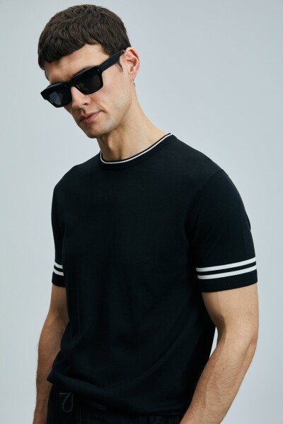 Robert Erkek İpek Karışımlı Kazak Siyah - 3