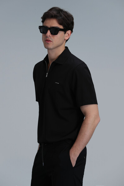 Robert Smart Men's Polo T-Shirt Black - 5