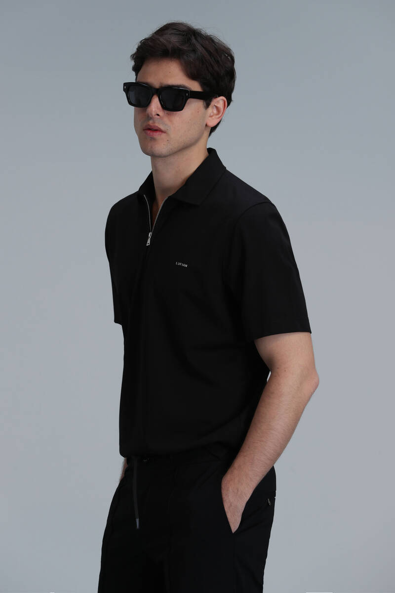 Robert Smart Men's Polo T-Shirt Black - 5