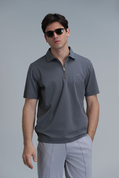Robert Smart Men's Polo T-Shirt Gray 