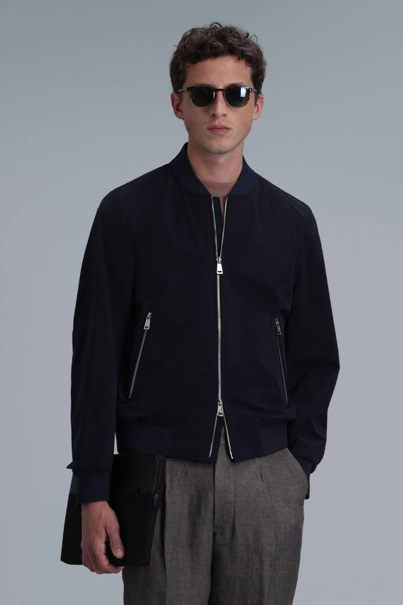 Roger Men's Coat Navy Blue - 1