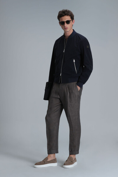 Roger Men's Coat Navy Blue - 4
