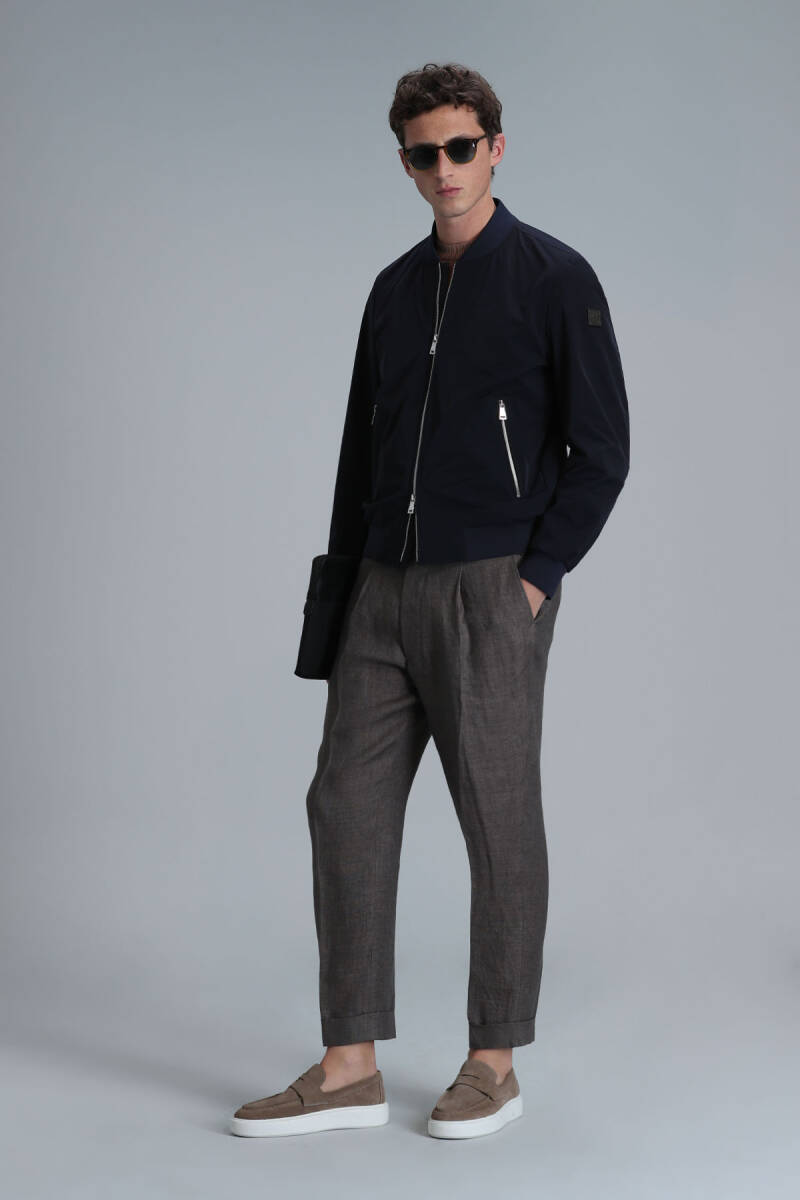 Roger Men's Coat Navy Blue - 4