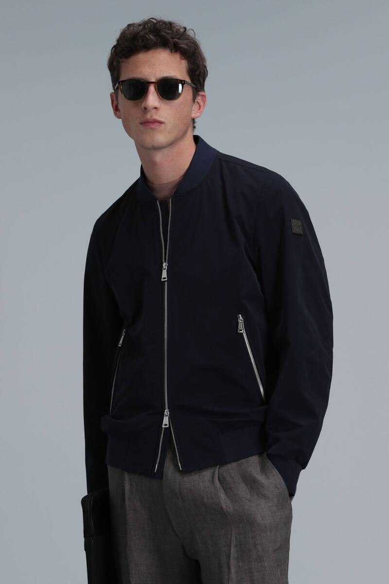 Roger Men's Coat Navy Blue - 5