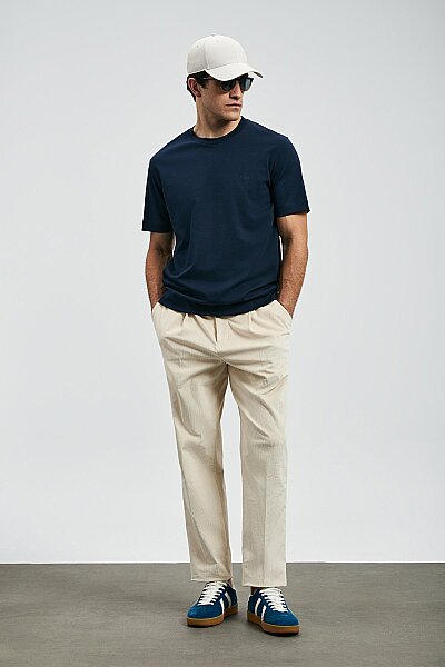 Roland Basic T-Shirt Navy - LUFIAN (1)