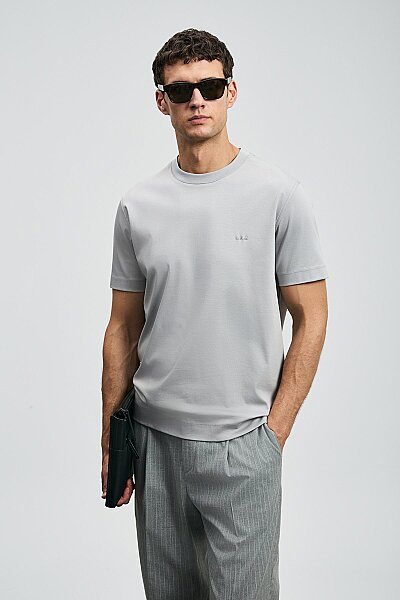 Roland Men’s Basic T-Shirt Grey - 3