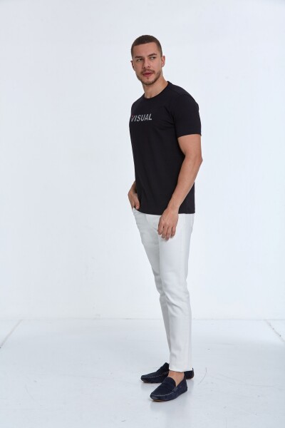Rosa Printed Men's T-Shirt Black - 3