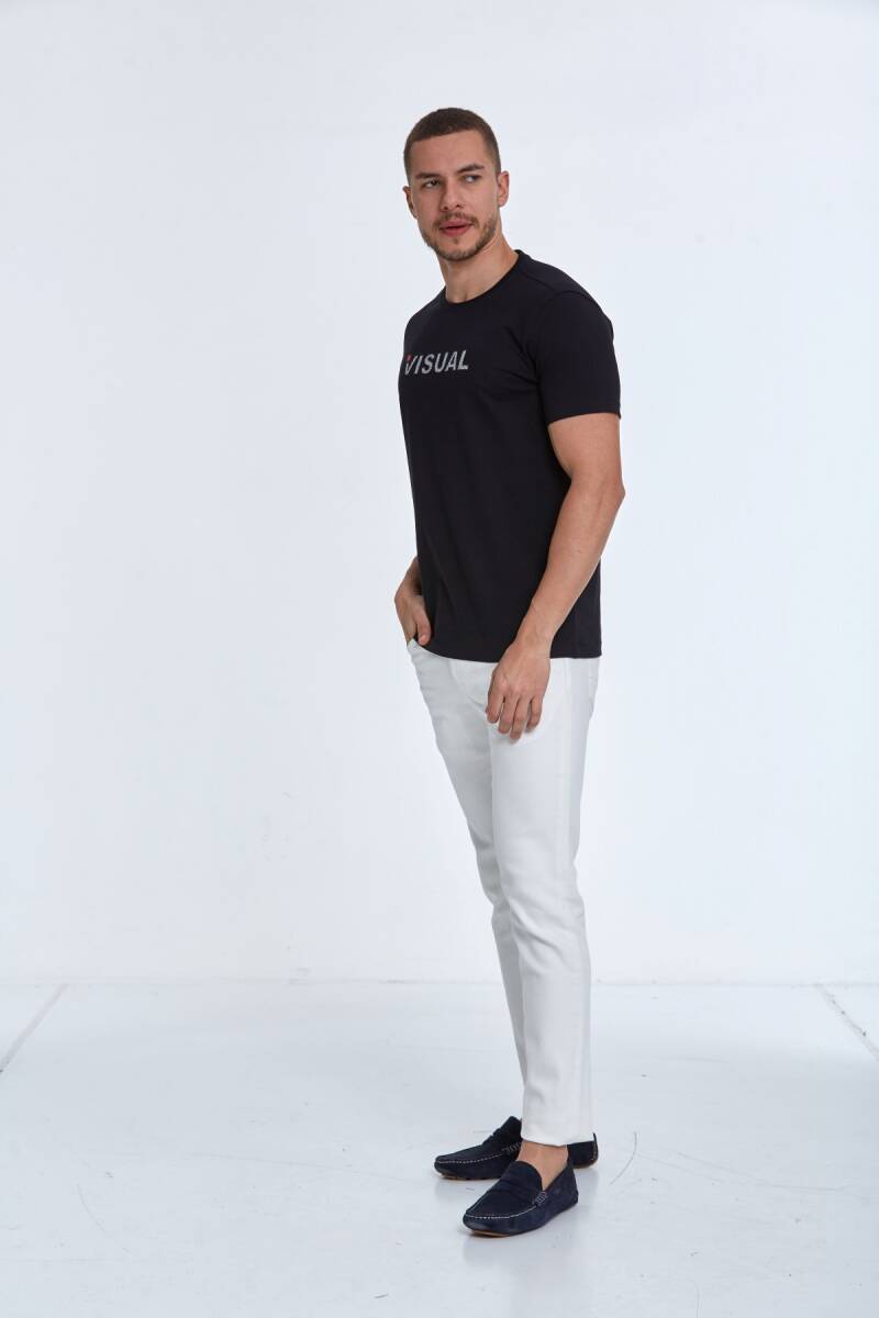 Rosa Printed Men's T-Shirt Black - 3