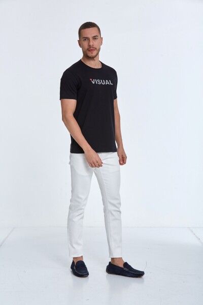 Rosa Printed Men's T-Shirt Black - 4