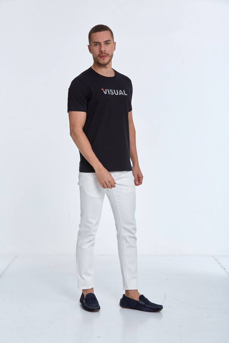 Rosa Printed Men's T-Shirt Black - 4