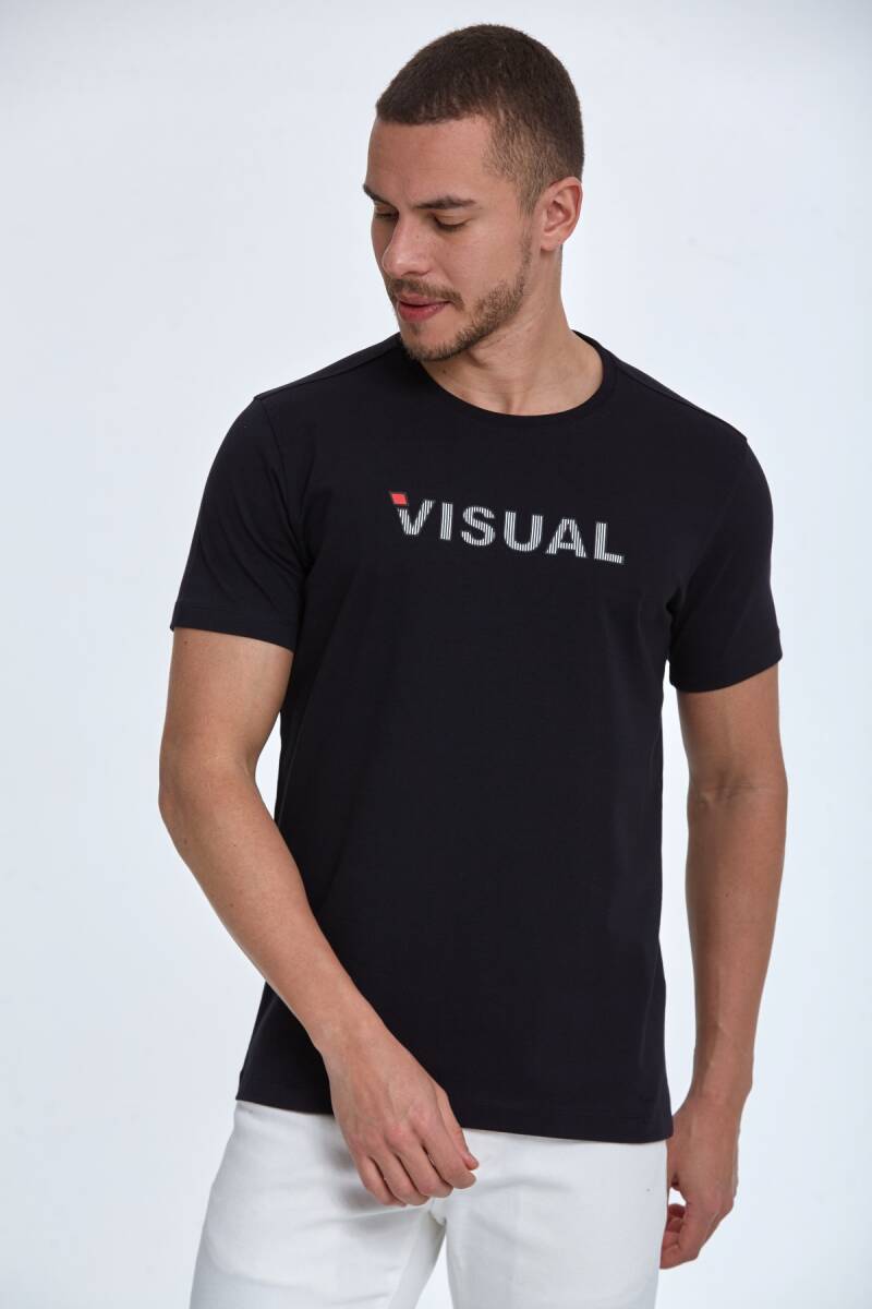 Rosa Printed Men's T-Shirt Black - 1