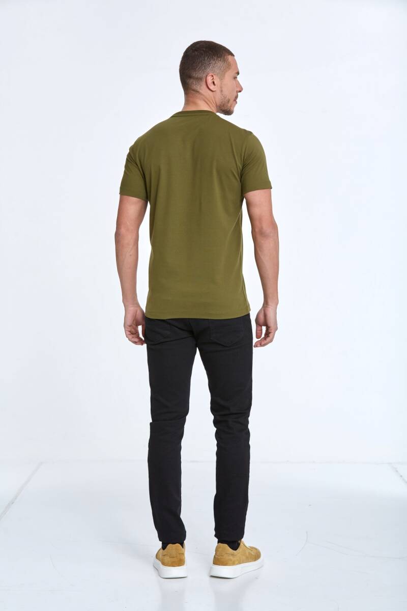 Rosa Printed Men's T-Shirt Khaki - 5